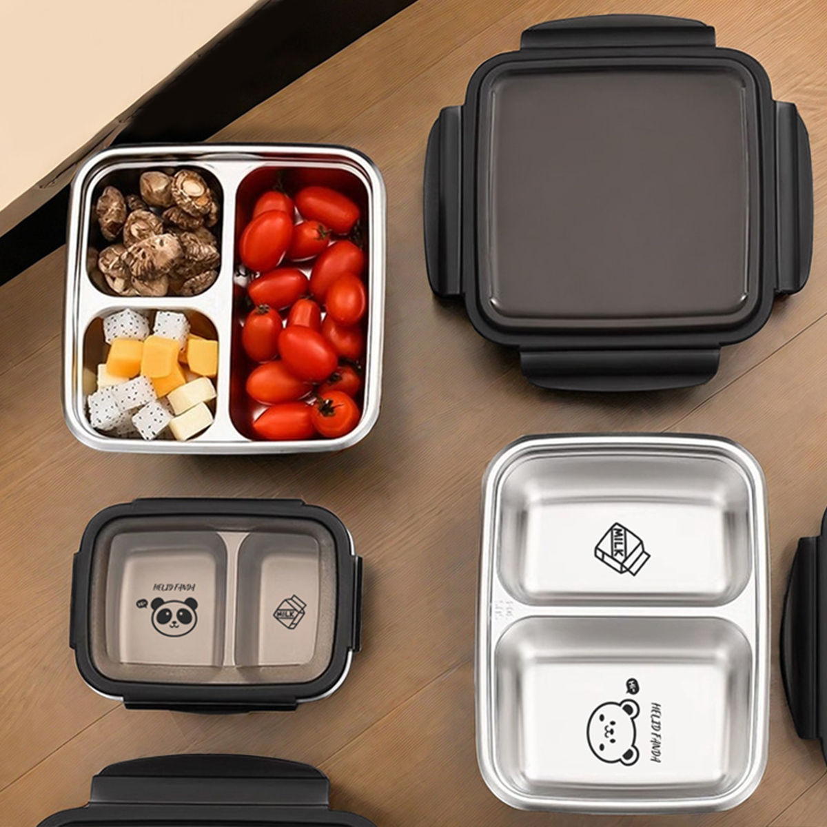 Bento Box Two Tier - WORTHBUY 2/3 przegródki Lunch Box ze