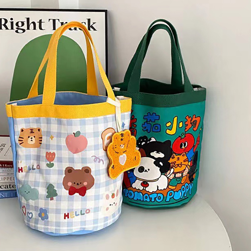 Bento Box Two Tier - Przenośny wzór zwierzęcy Graffiti torba wiadro