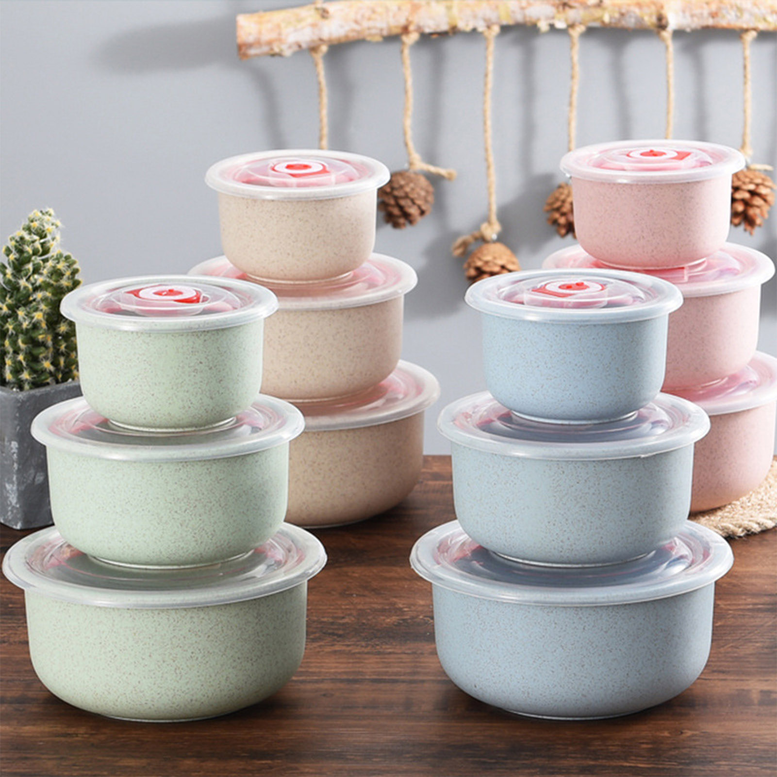Bento Box Two Tier - 3 szt. Pojemników na żywność, lekkie
