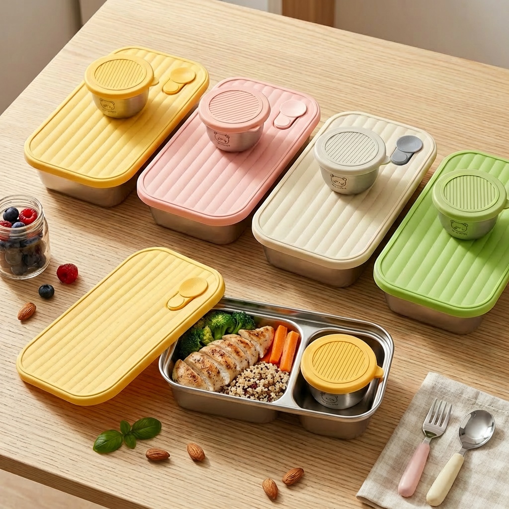 Bento Box Two Tier - Przenośny pojemnik na sałatkę owocową dla