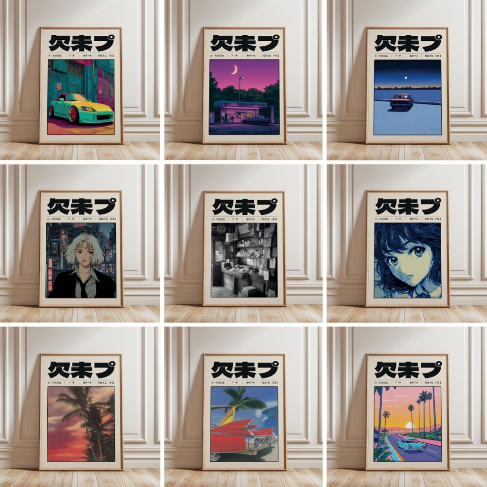 Japanese Lifestyle And Culture - Retro Japoński Vaporwave Tokio 1923 Styl