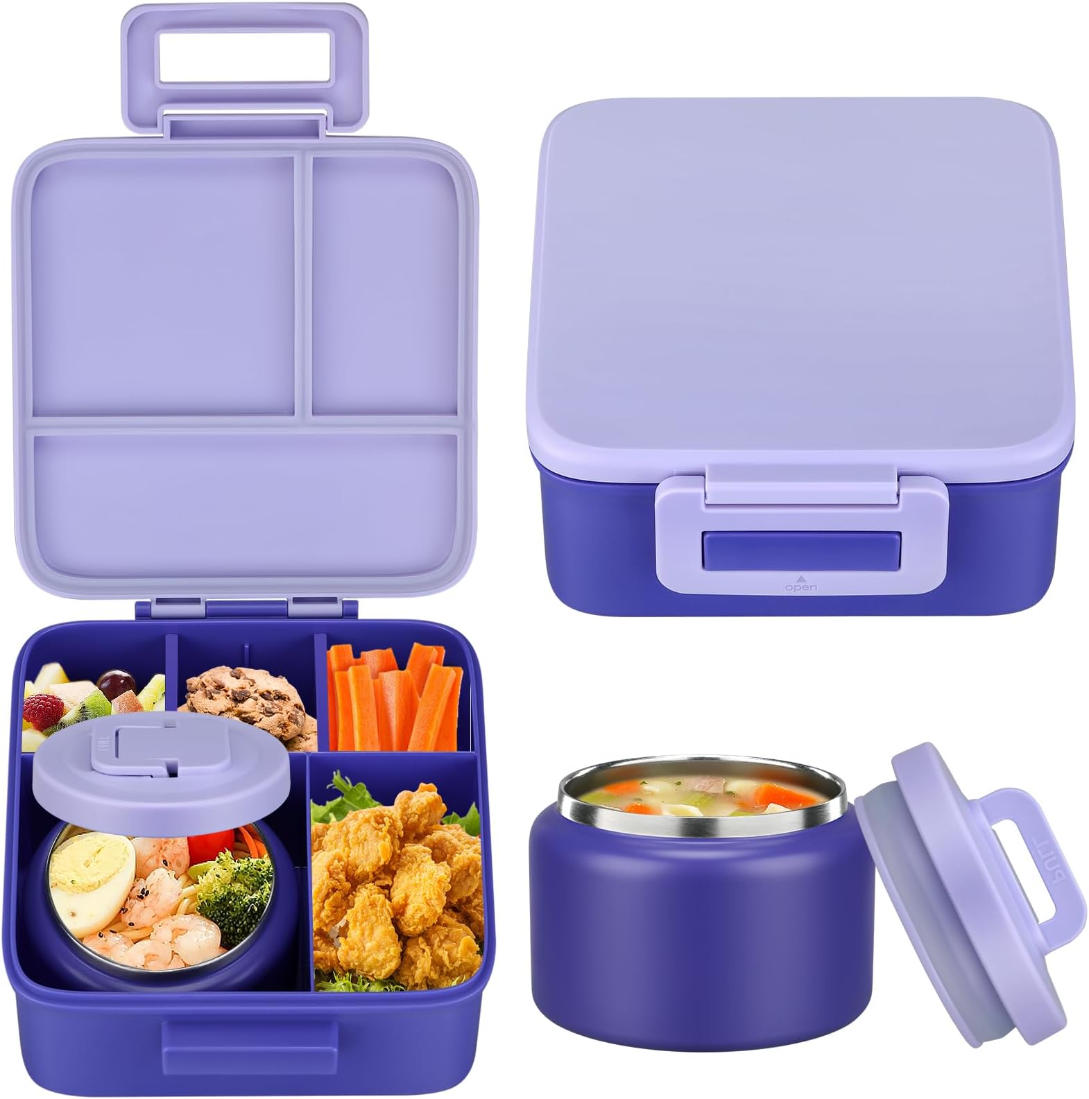 Bento Box Two Tier - 1 Zestaw pojemników na lunch Bento