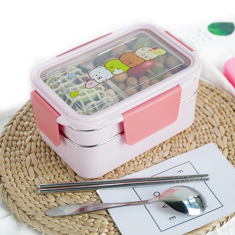Bento Box Two Tier - Z losowym wzorem Pudełko na drugie