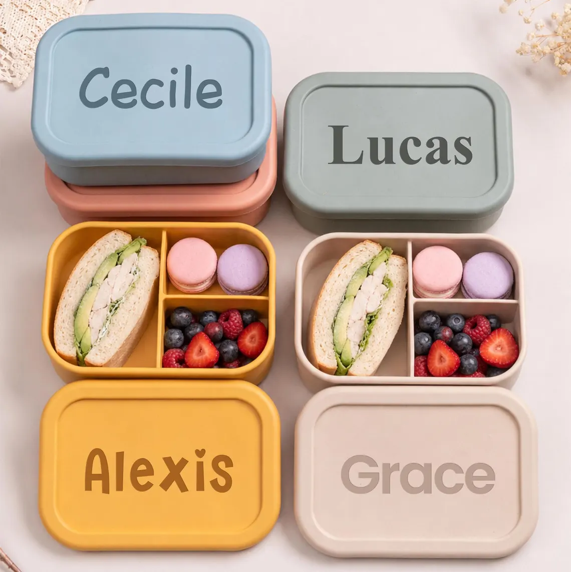 Bento Box Two Tier - Spersonalizowany pojemnik na lunch dla dzieci