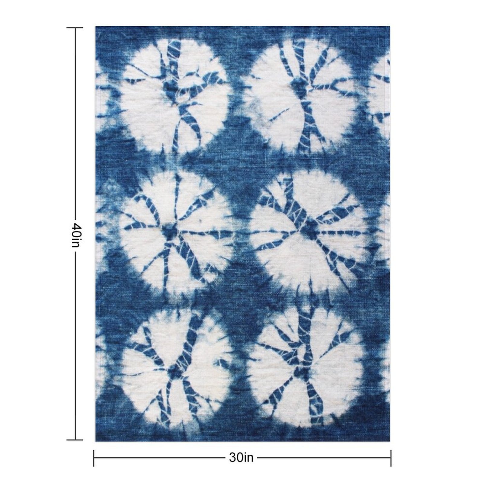 Koc z wzorem Shibori, indygo,  – Shibori Tie Dye recenzja i cena