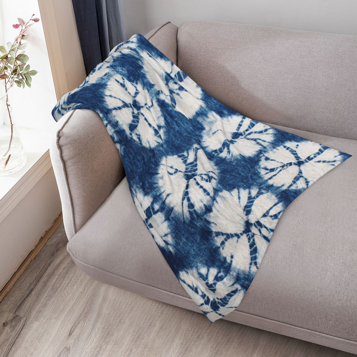 Kocyk w stylu Shibori, indygo, – Shibori Tie Dye recenzja i cena