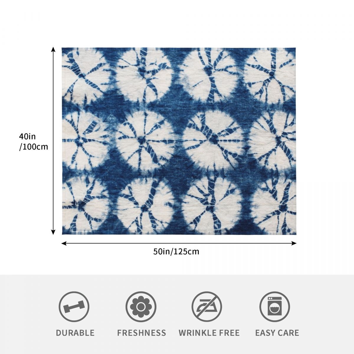 Kocyk w stylu Shibori, indygo, – Shibori Tie Dye recenzja i cena