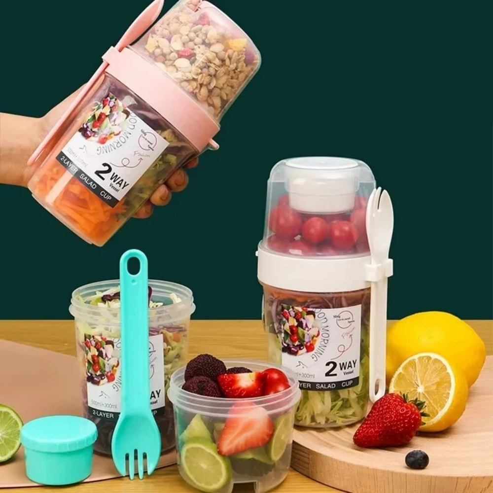 Przenośny Kubek na Sałatkę Kub – Bento Box Two Tier recenzja i cena