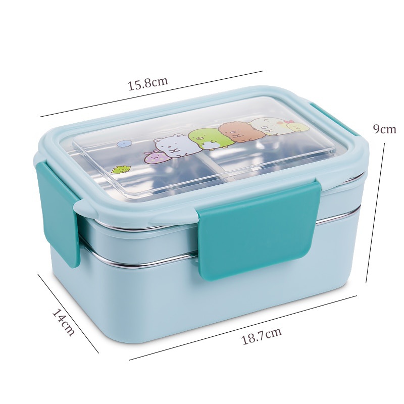 Z losowym wzorem Pudełko na dr – Bento Box Two Tier recenzja i cena