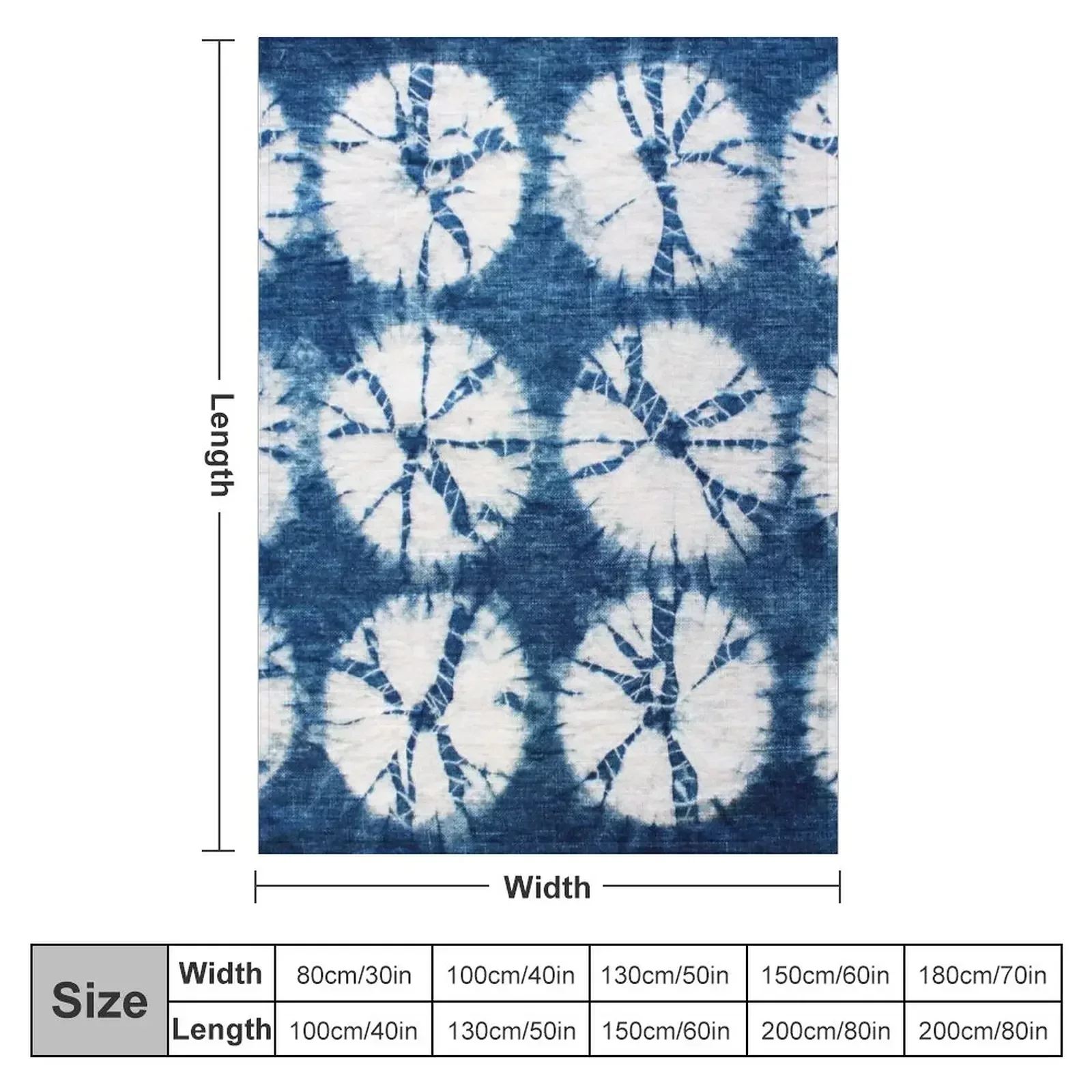 Koc w stylu Shibori, kolor ind – Shibori Tie Dye recenzja i cena